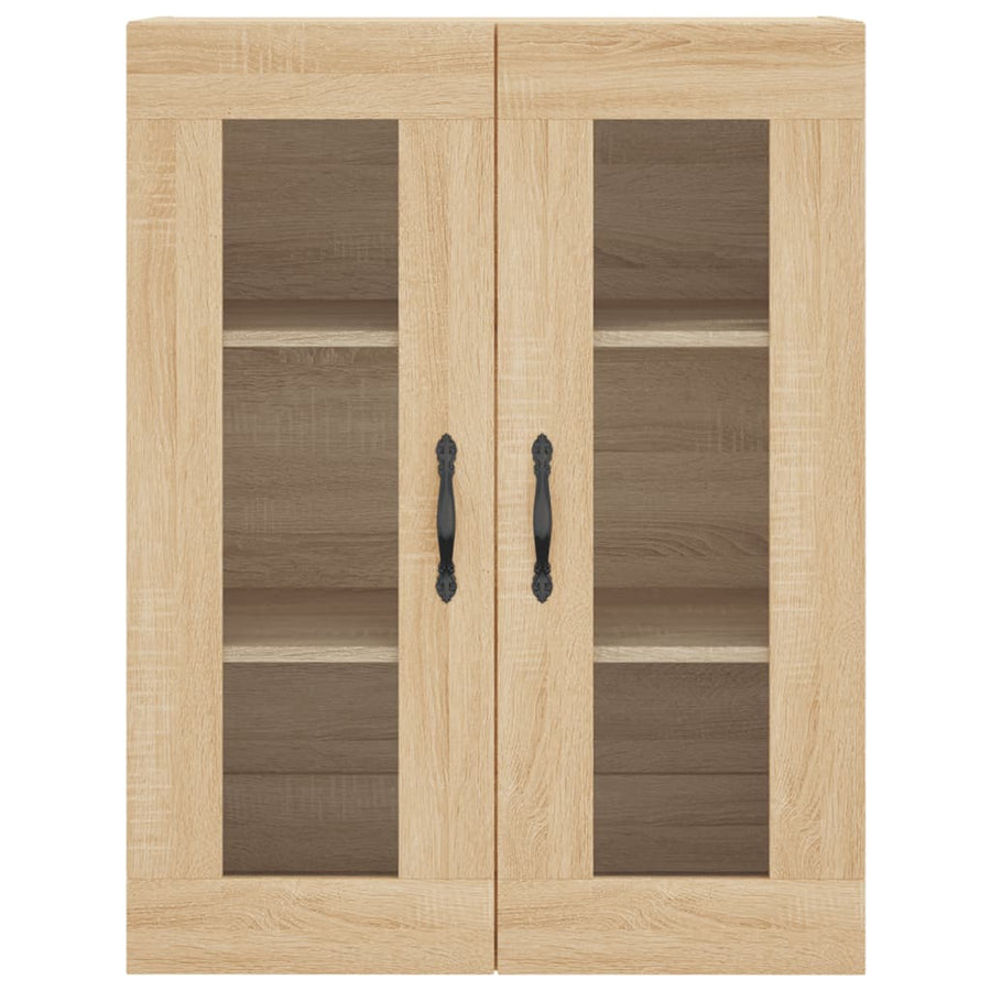 Wandkast 69,5X34X90 Cm Bewerkt Hout Kleurig Sonoma eiken