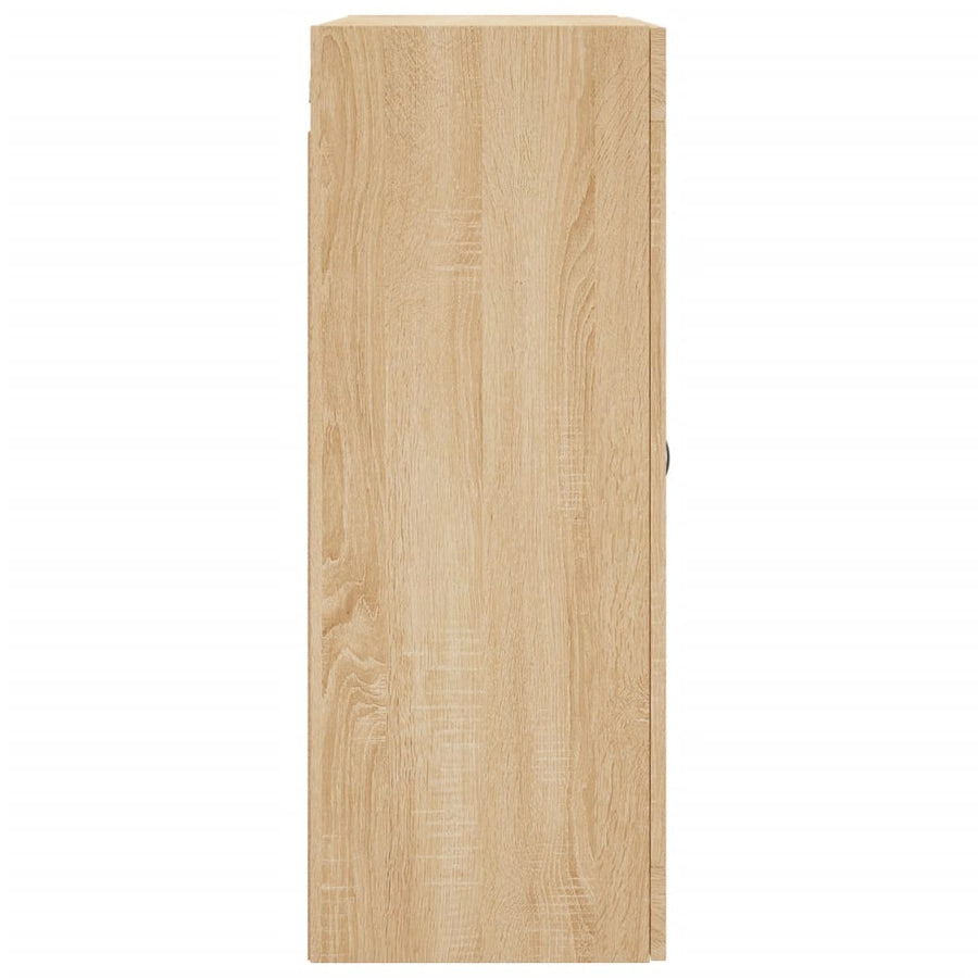 Wandkast 69,5X34X90 Cm Bewerkt Hout Kleurig Sonoma eiken