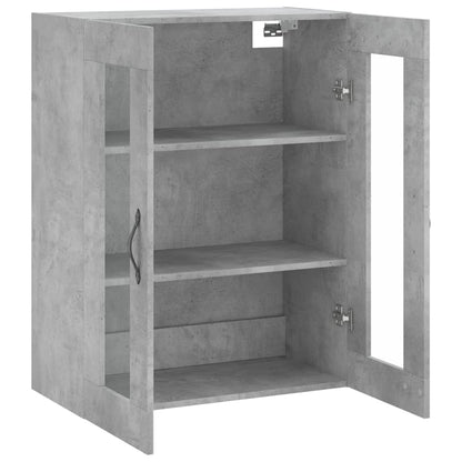 Wandkast 69,5X34X90 Cm Bewerkt Hout Betongrijs