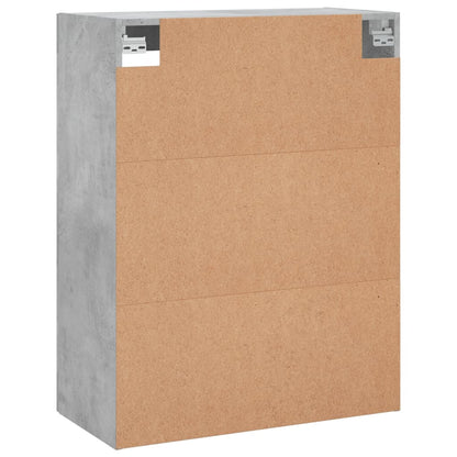 Wandkast 69,5X34X90 Cm Bewerkt Hout Betongrijs