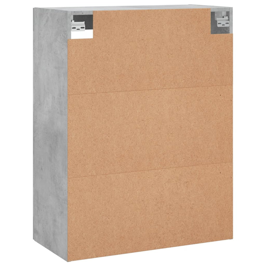 Wandkast 69,5X34X90 Cm Bewerkt Hout Betongrijs