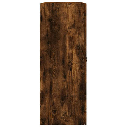 Wandkast 69,5X34X90 Cm Bewerkt Hout Kleurig Gerookt eiken