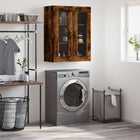 Wall cabinet 69.5x34x90 cm processed wood smoked oak finish