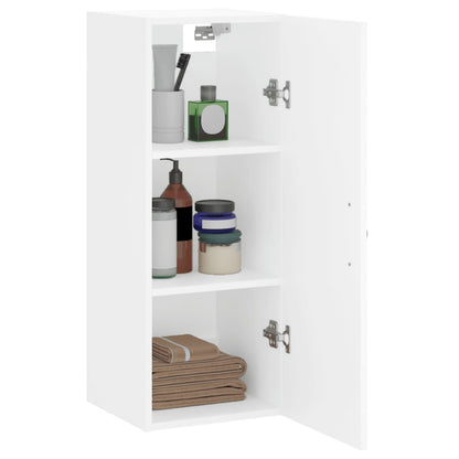 Wandkast 34,5x34x90 cm bewerkt hout wit