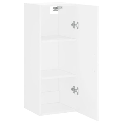 Wandkast 34,5x34x90 cm bewerkt hout wit