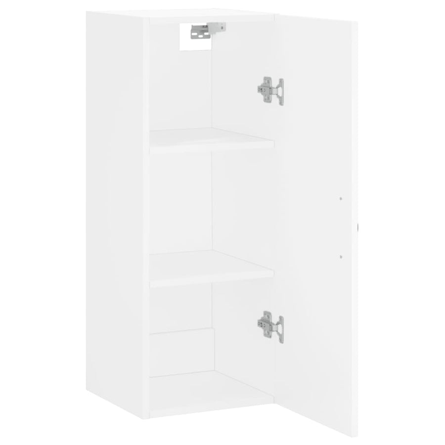 Wandkast 34,5x34x90 cm bewerkt hout wit