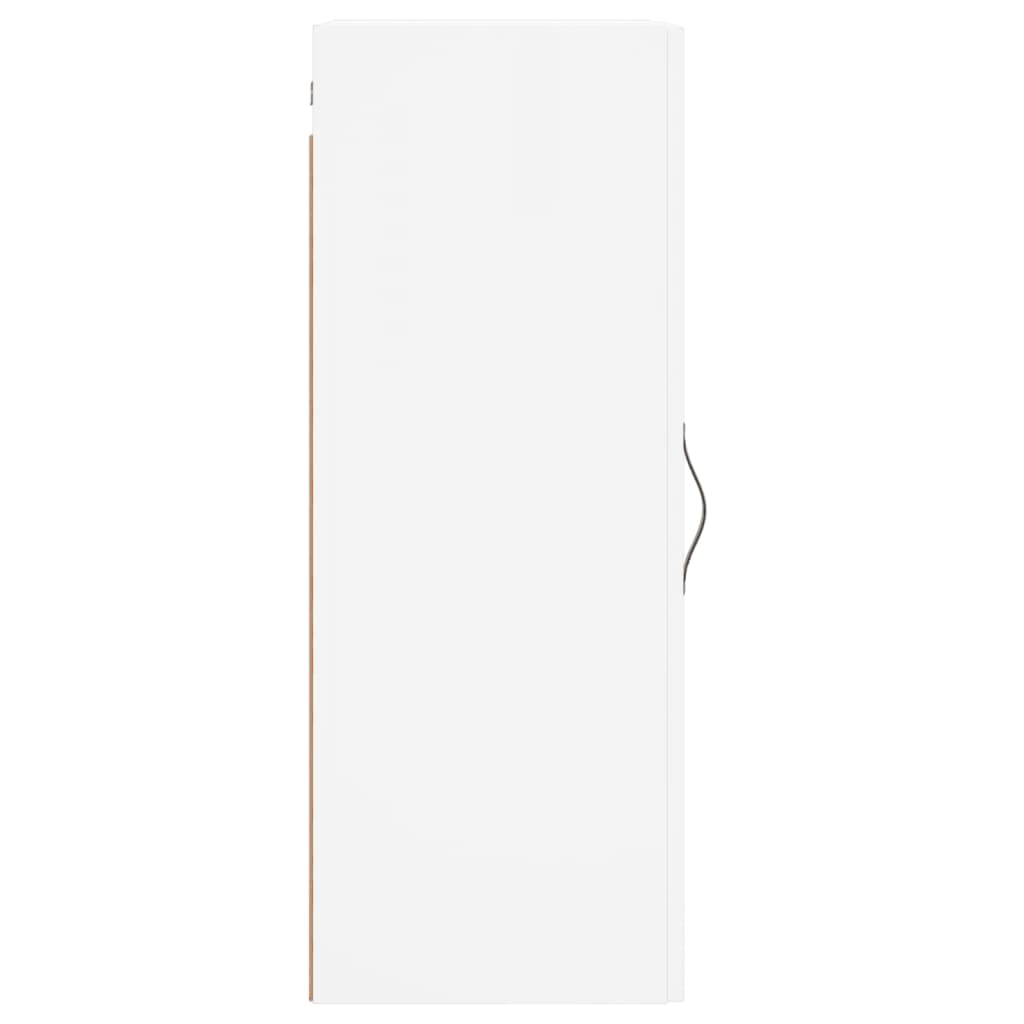 Wandkast 34,5x34x90 cm bewerkt hout wit
