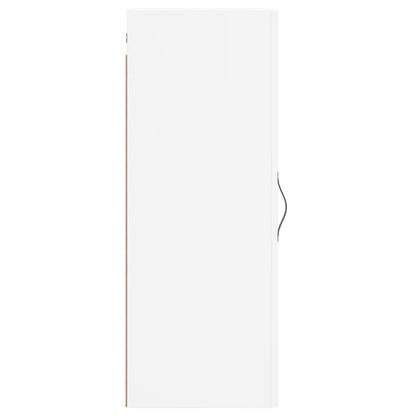 Wandkast 34,5x34x90 cm bewerkt hout wit