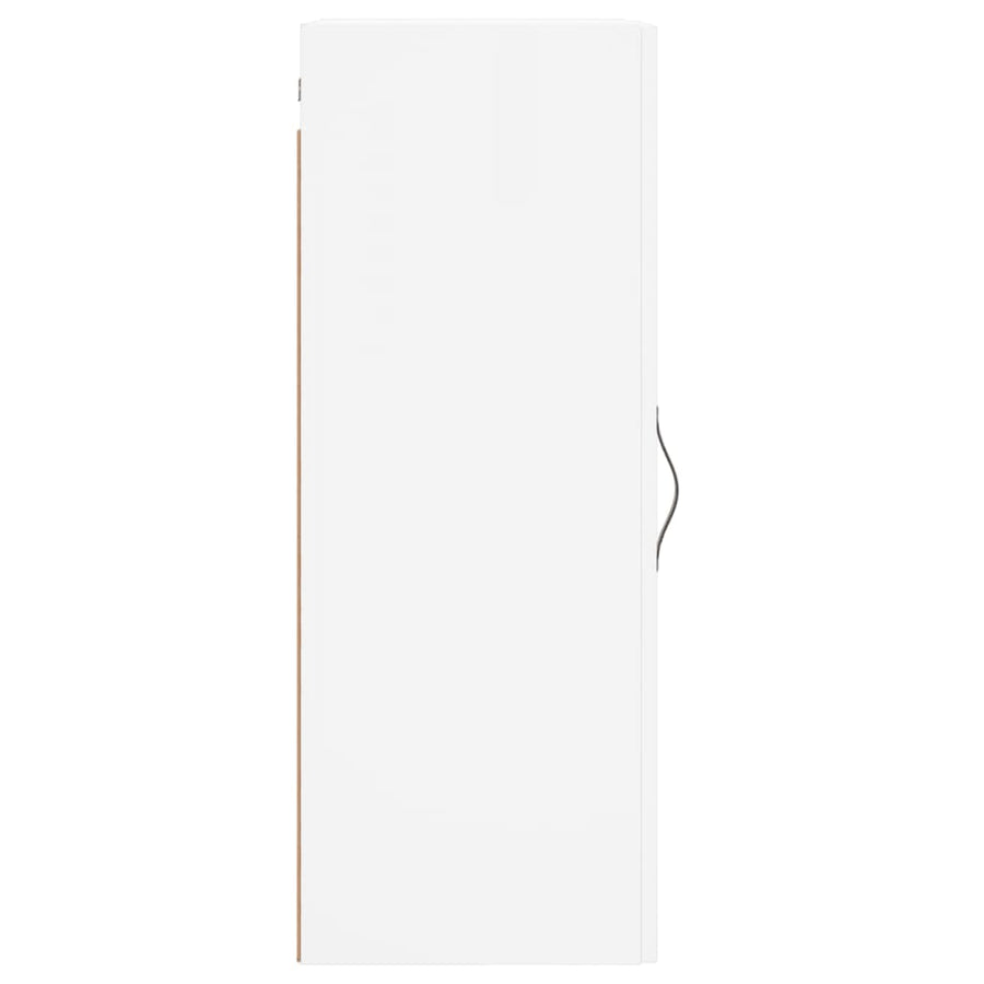 Wandkast 34,5x34x90 cm bewerkt hout wit