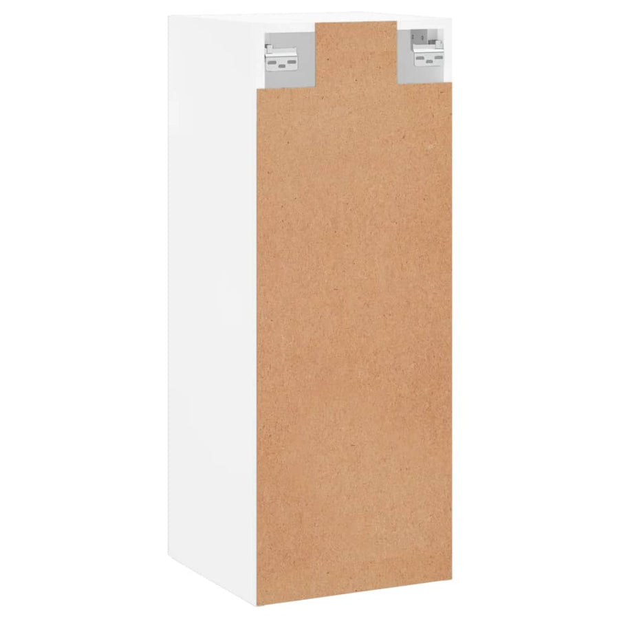 Wandkast 34,5x34x90 cm bewerkt hout wit