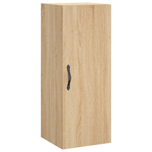 Wandkast 34,5x34x90 cm bewerkt hout sonoma eikenkleurig
