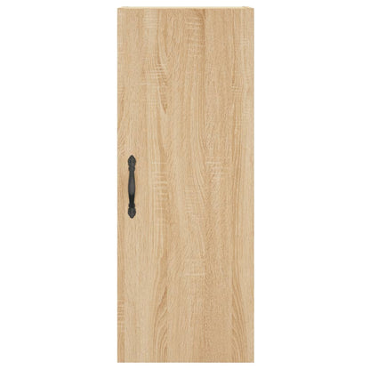 Wandkast 34,5x34x90 cm bewerkt hout sonoma eikenkleurig