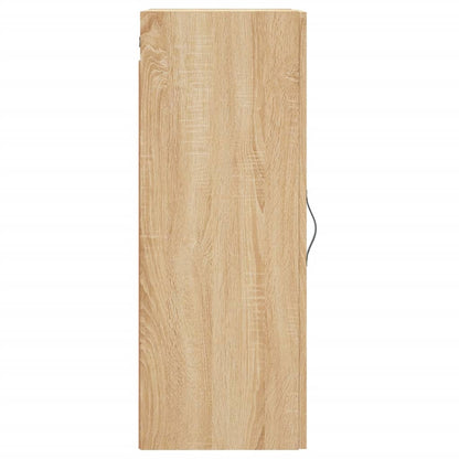 Wandkast 34,5x34x90 cm bewerkt hout sonoma eikenkleurig