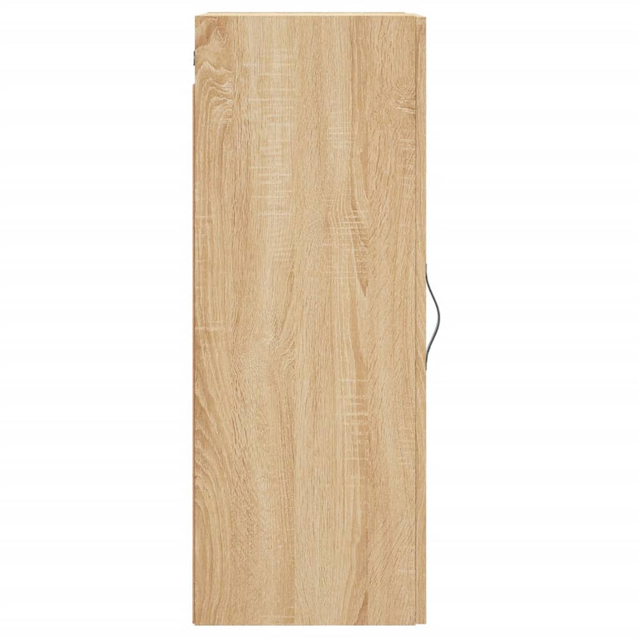 Wandkast 34,5x34x90 cm bewerkt hout sonoma eikenkleurig