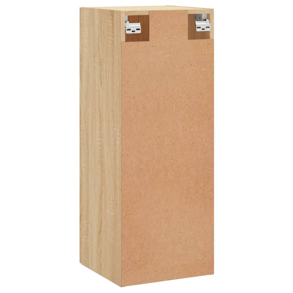 Wandkast 34,5x34x90 cm bewerkt hout sonoma eikenkleurig