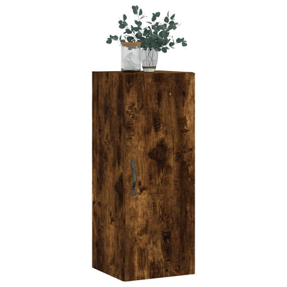 Wandkast 34,5X34X90 Cm Bewerkt Hout Gerookt Eikenkleurig