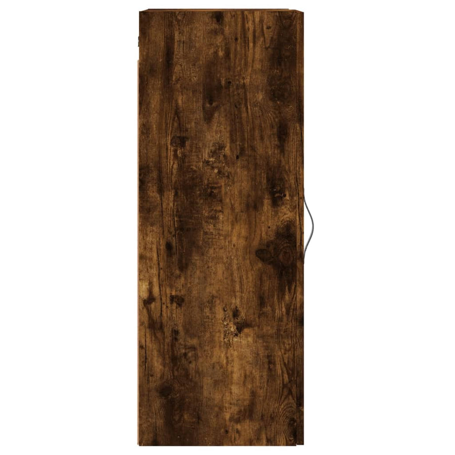 Wandkast 34,5X34X90 Cm Bewerkt Hout Gerookt Eikenkleurig