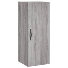 Wandkast 34,5X34X90 Cm Bewerkt Hout Grijs Sonoma Eikenkleurig