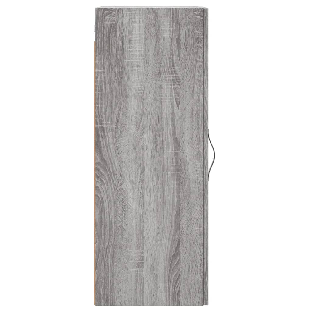 Wandkast 34,5X34X90 Cm Bewerkt Hout Grijs Sonoma Eikenkleurig