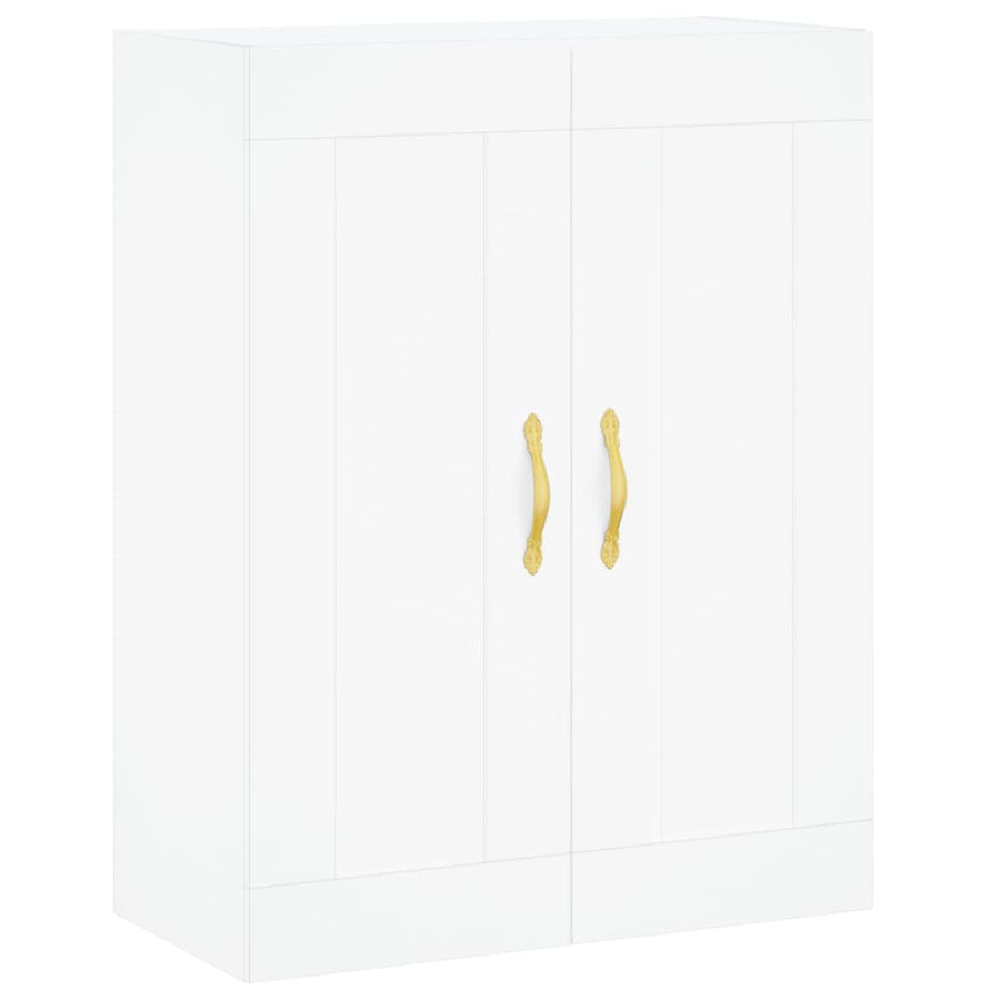 Wandkast 69,5x34x90 cm bewerkt hout wit