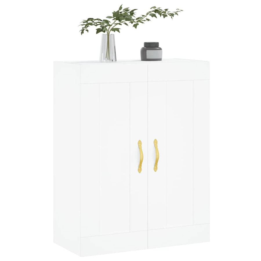 Wandkast 69,5x34x90 cm bewerkt hout wit