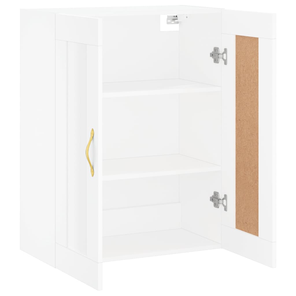 Wandkast 69,5x34x90 cm bewerkt hout wit