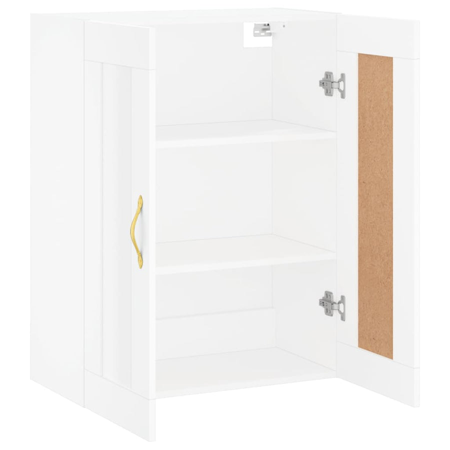Wandkast 69,5x34x90 cm bewerkt hout wit