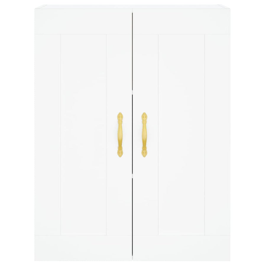 Wandkast 69,5x34x90 cm bewerkt hout wit
