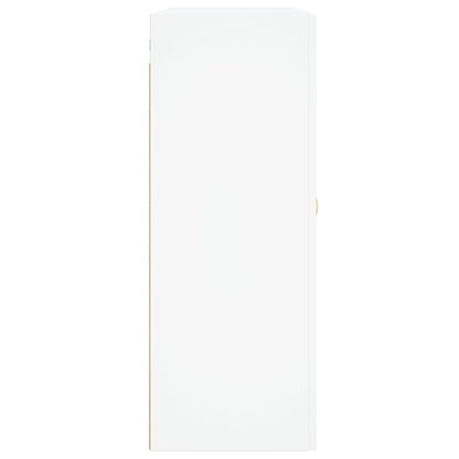 Wandkast 69,5x34x90 cm bewerkt hout wit