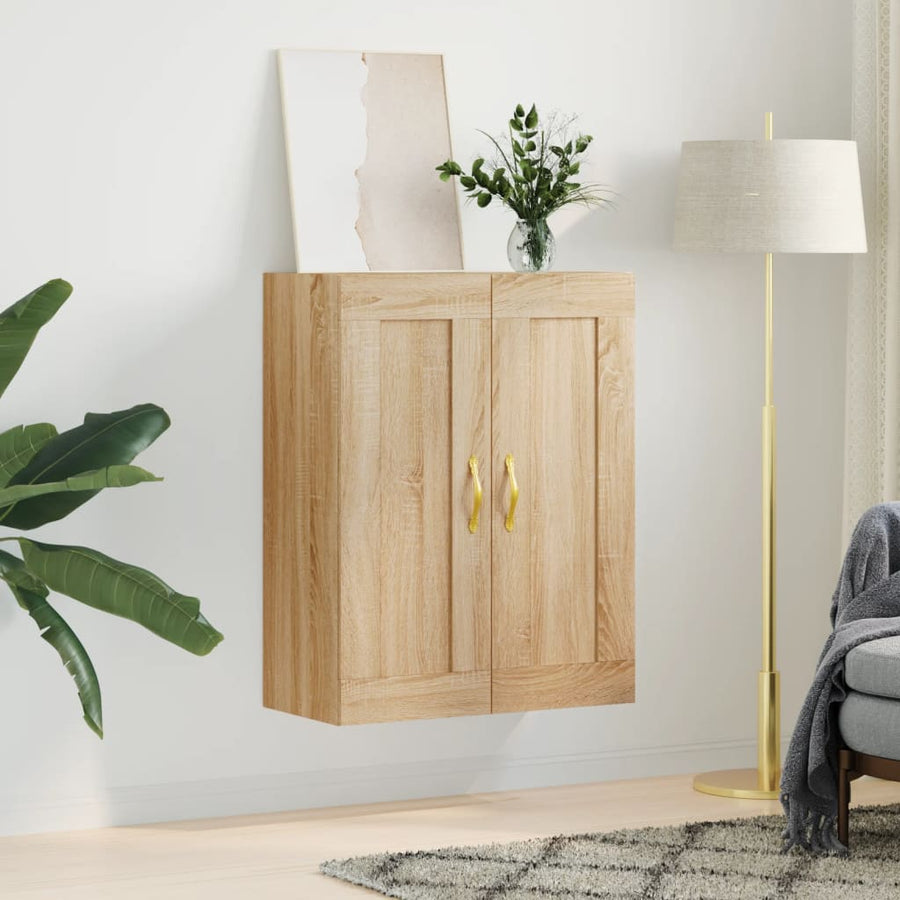 Wandkast 69,5x34x90 cm bewerkt hout sonoma eikenkleurig