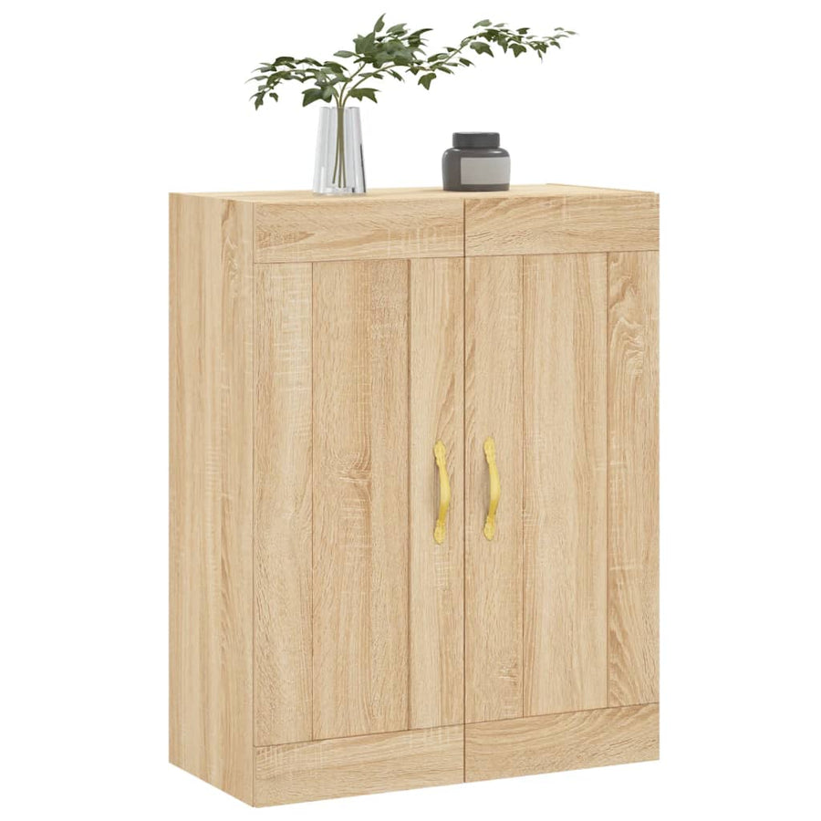 Wandkast 69,5x34x90 cm bewerkt hout sonoma eikenkleurig