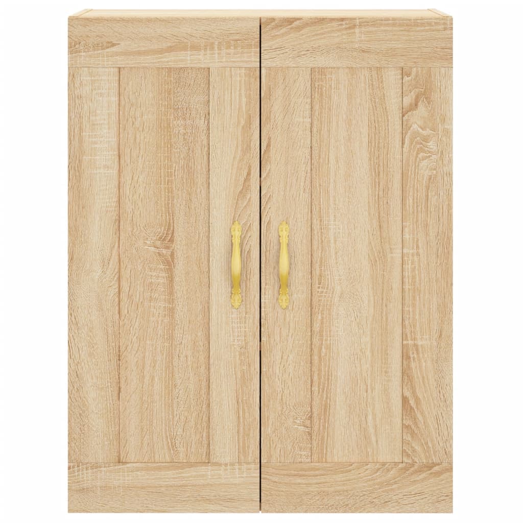 Wandkast 69,5x34x90 cm bewerkt hout sonoma eikenkleurig