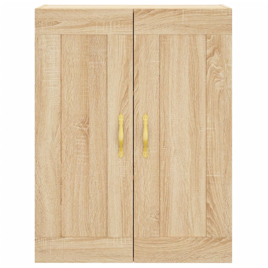 Wandkast 69,5x34x90 cm bewerkt hout sonoma eikenkleurig