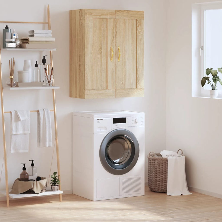 Wandkast 69,5x34x90 cm bewerkt hout sonoma eikenkleurig