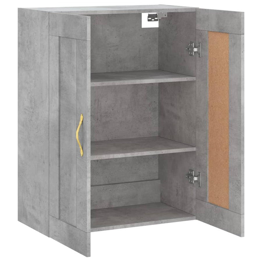 Wandkast 69,5x34x90 cm bewerkt hout betongrijs