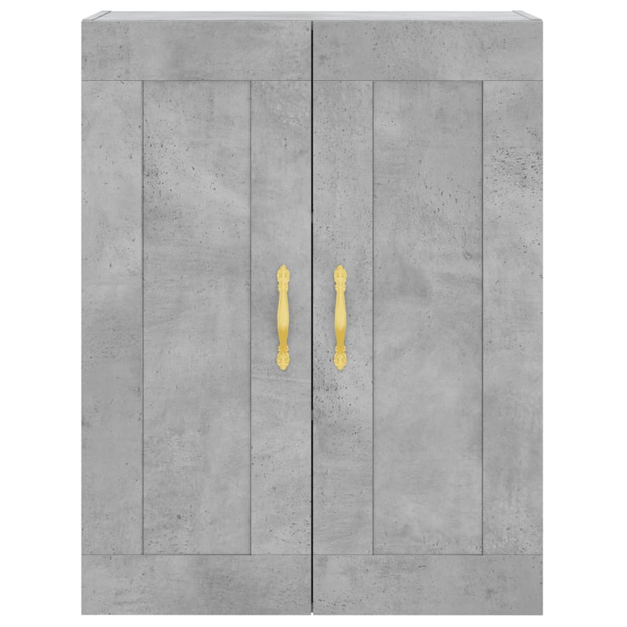 Wandkast 69,5x34x90 cm bewerkt hout betongrijs