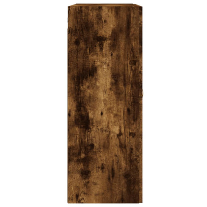 Wandkast 69,5X34X90 Cm Bewerkt Hout Gerookt Eikenkleurig