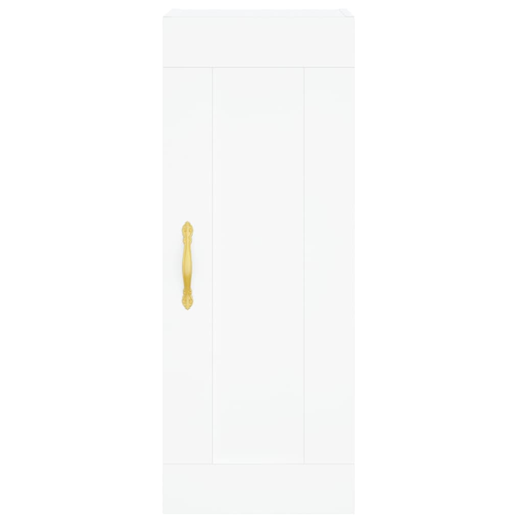 Wandkast 34,5x34x90 cm bewerkt hout wit