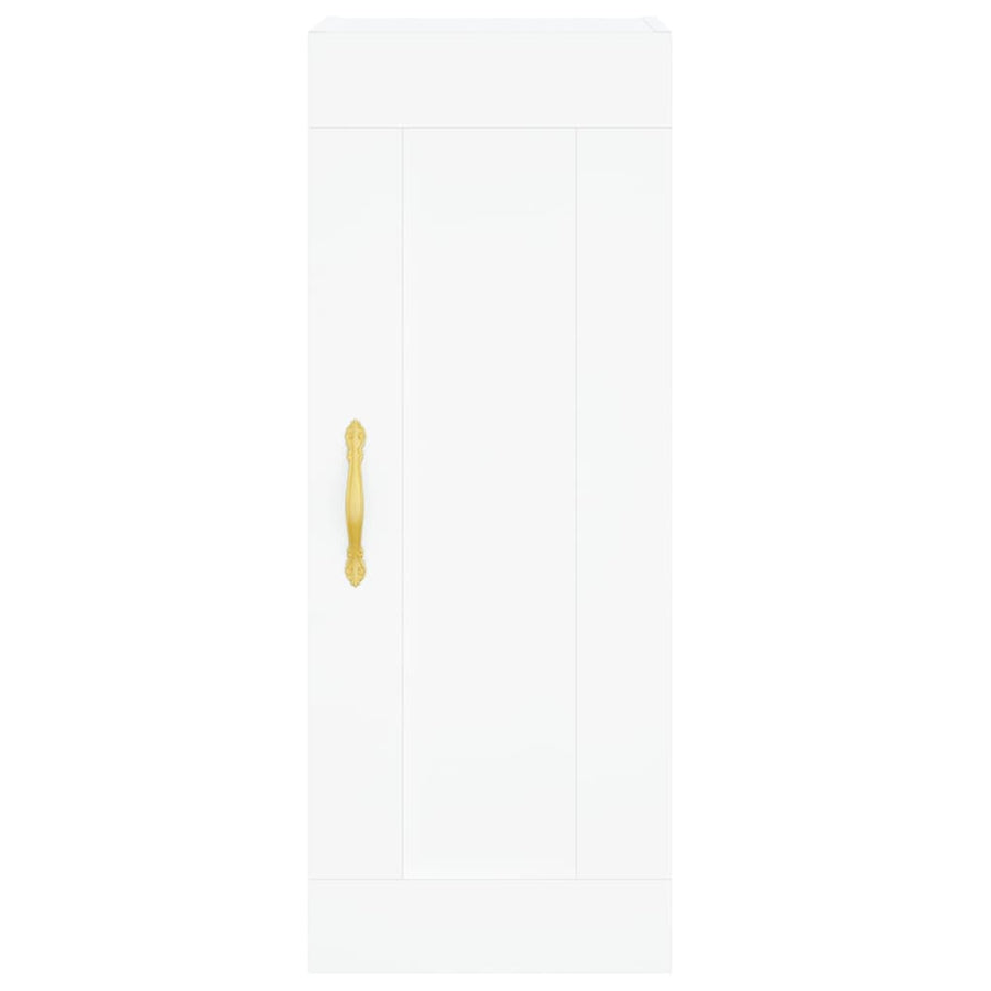 Wandkast 34,5x34x90 cm bewerkt hout wit