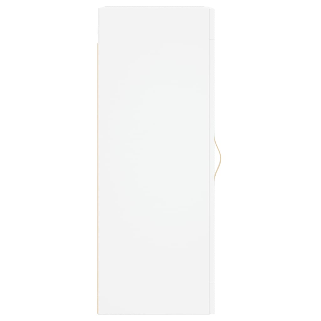 Wandkast 34,5x34x90 cm bewerkt hout wit