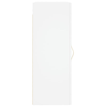 Wandkast 34,5x34x90 cm bewerkt hout wit