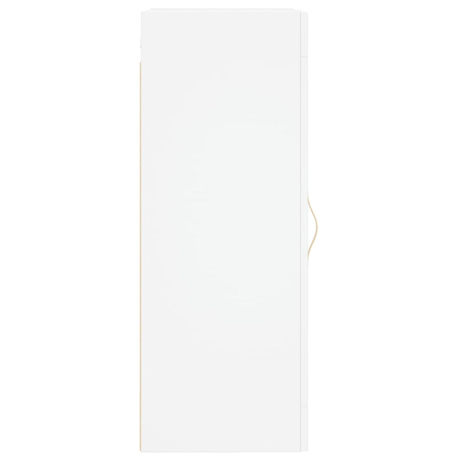 Wandkast 34,5x34x90 cm bewerkt hout wit