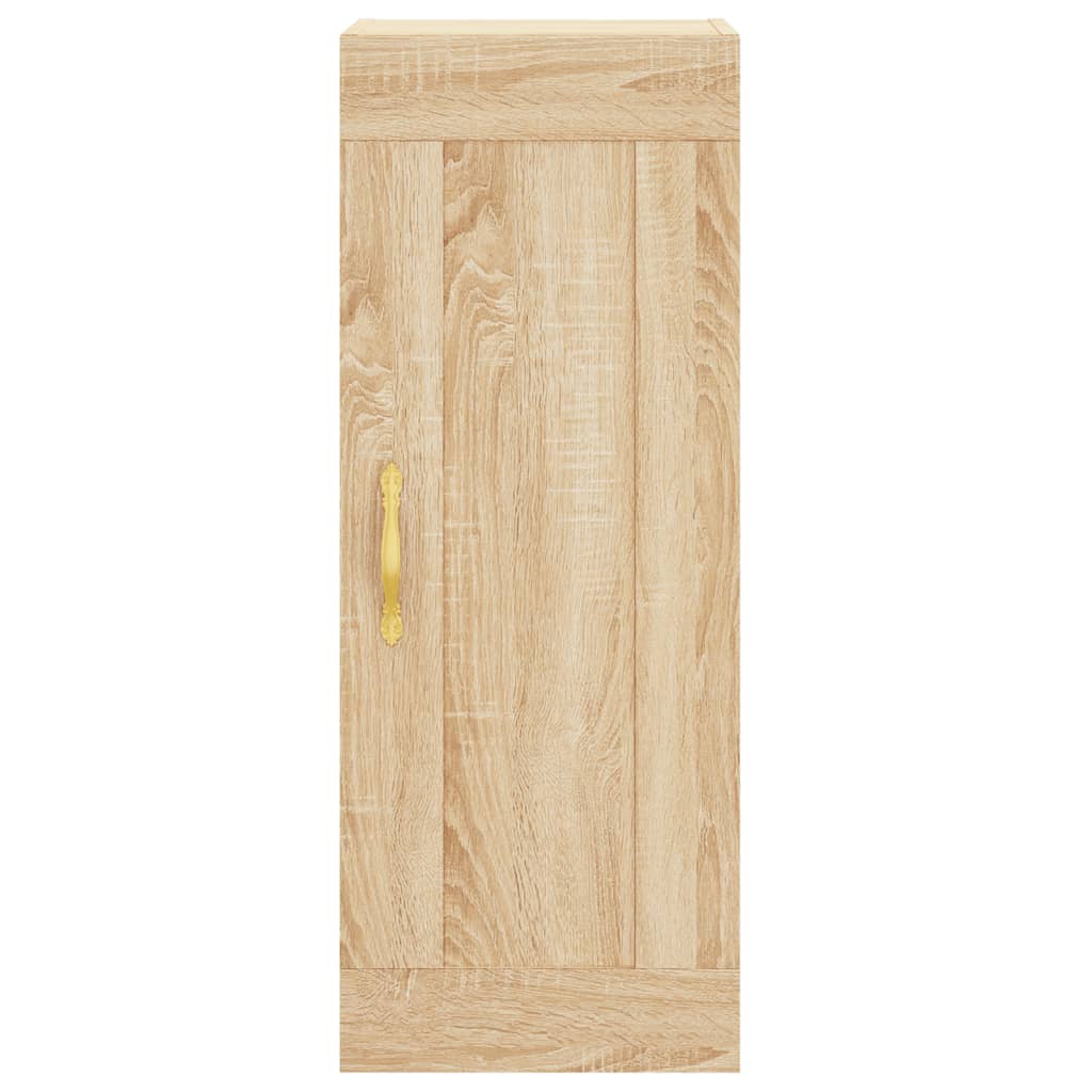 Wandkast 34,5x34x90 cm bewerkt hout sonoma eikenkleurig