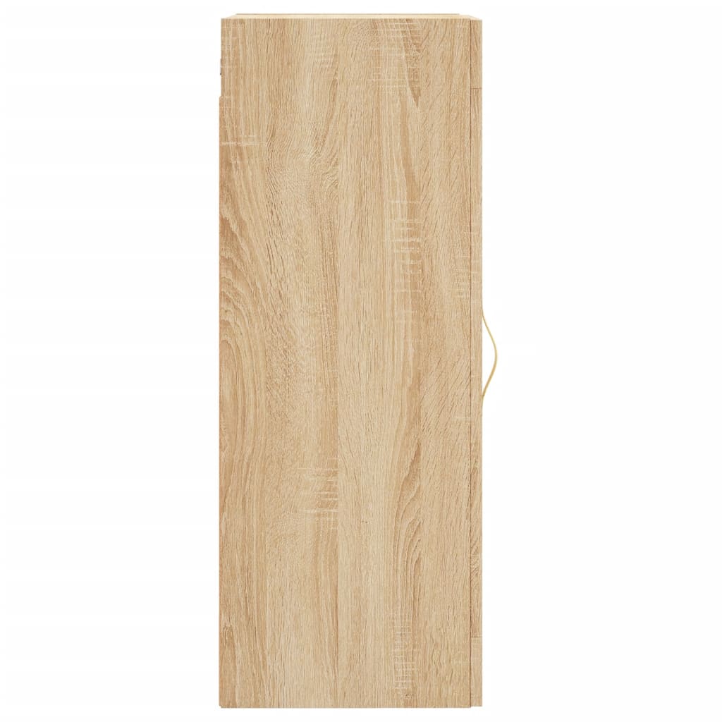 Wandkast 34,5x34x90 cm bewerkt hout sonoma eikenkleurig