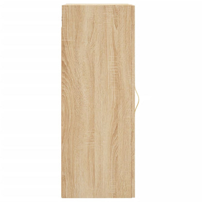Wandkast 34,5x34x90 cm bewerkt hout sonoma eikenkleurig