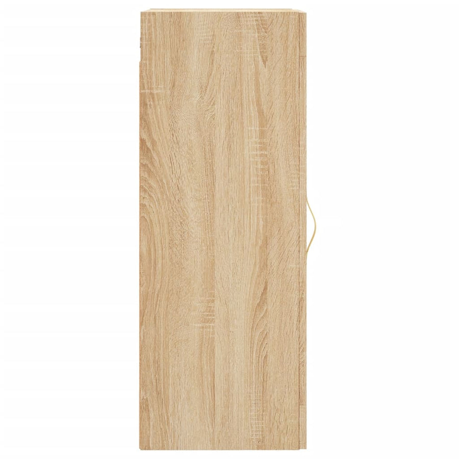 Wandkast 34,5x34x90 cm bewerkt hout sonoma eikenkleurig