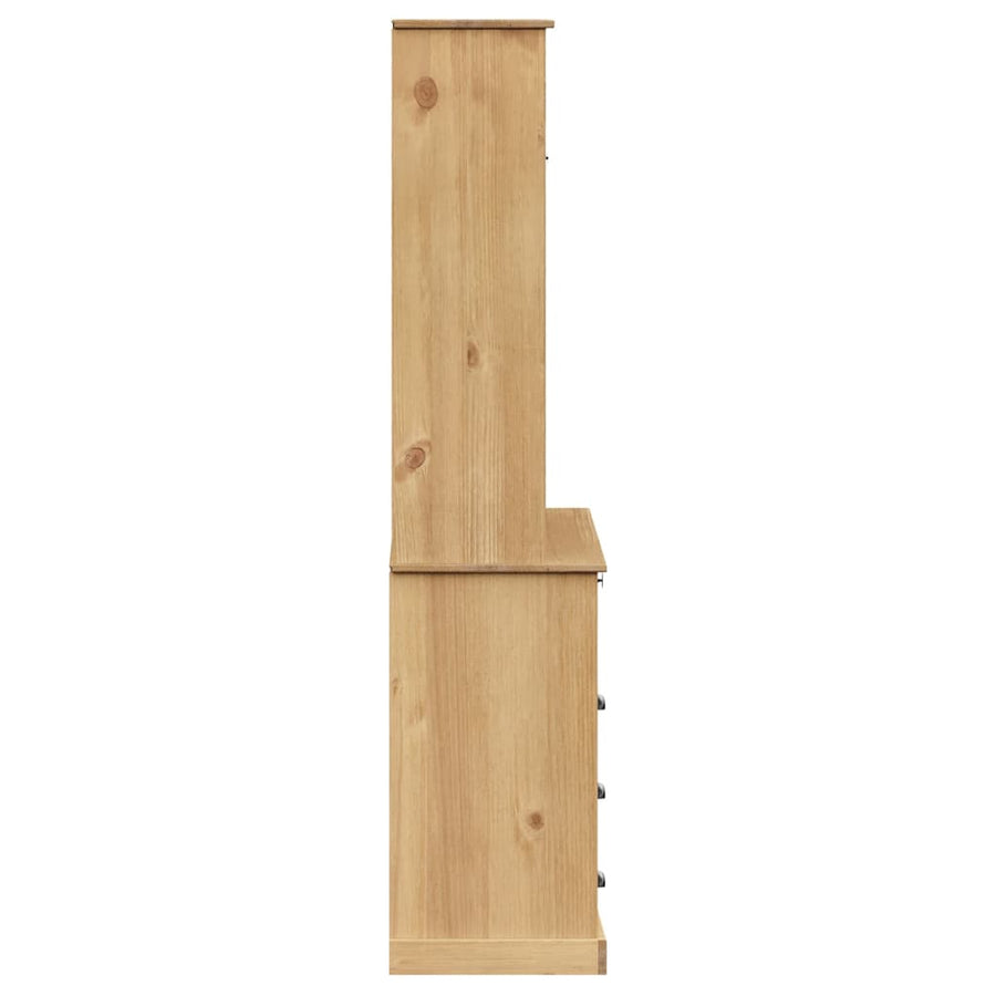 Hoge Kast Vigo 80X40X176 Cm Massief Grenenhout Bruin