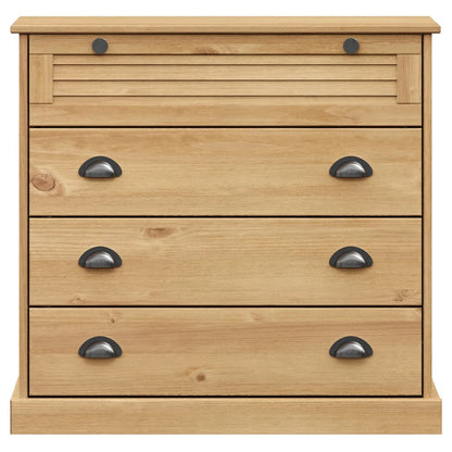 Hoge Kast Vigo 80X40X176 Cm Massief Grenenhout Bruin
