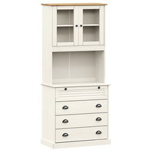 Hoge Kast Vigo 80X40X176 Cm Massief Grenenhout Wit