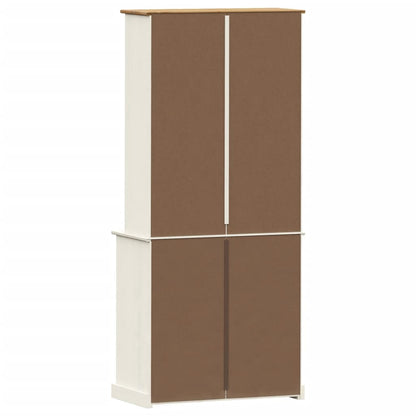 Hoge Kast Vigo 80X40X176 Cm Massief Grenenhout Wit